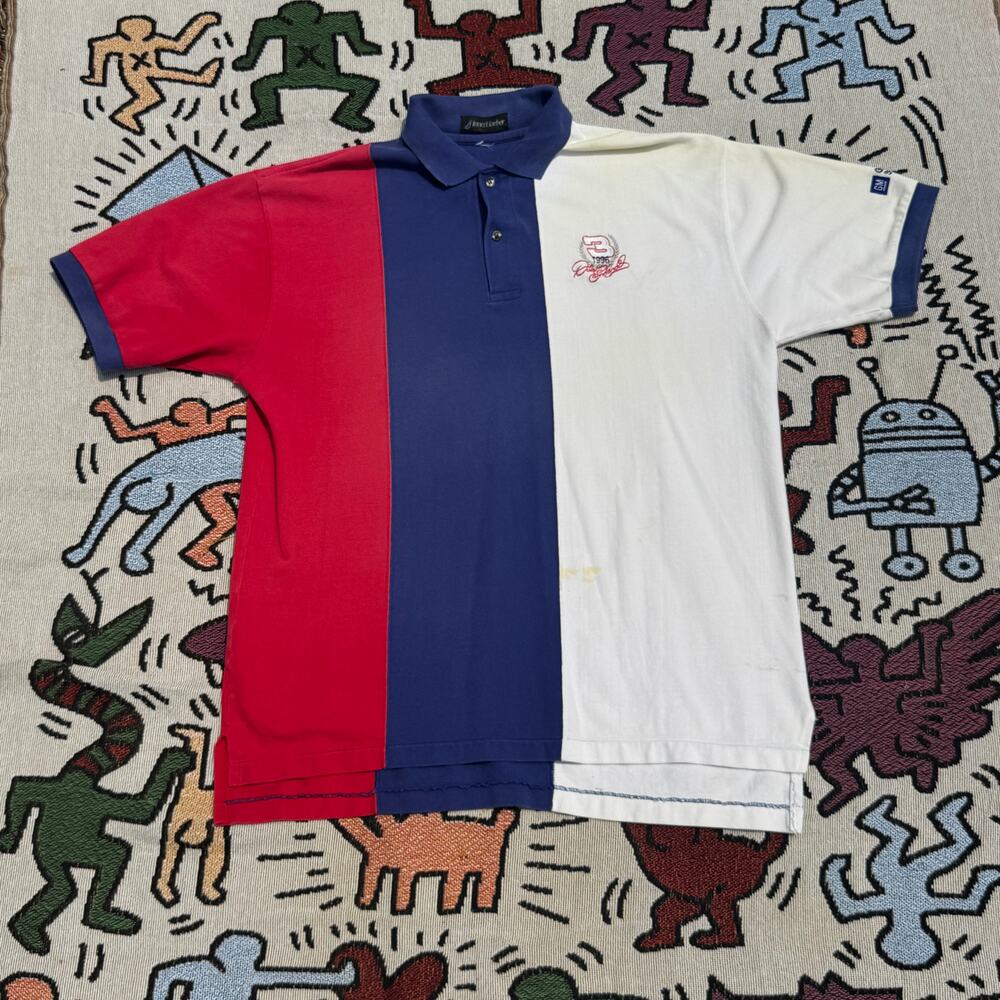 90s Striped NASCAR Dale Earnhardt Racing Polo